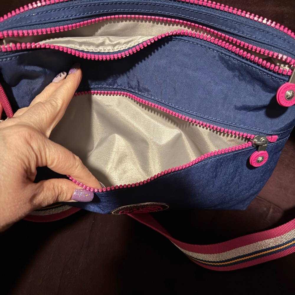 Kipling Annabelle Navy and Pink Crossbody Bag. NWOT. - Picture 6 of 8